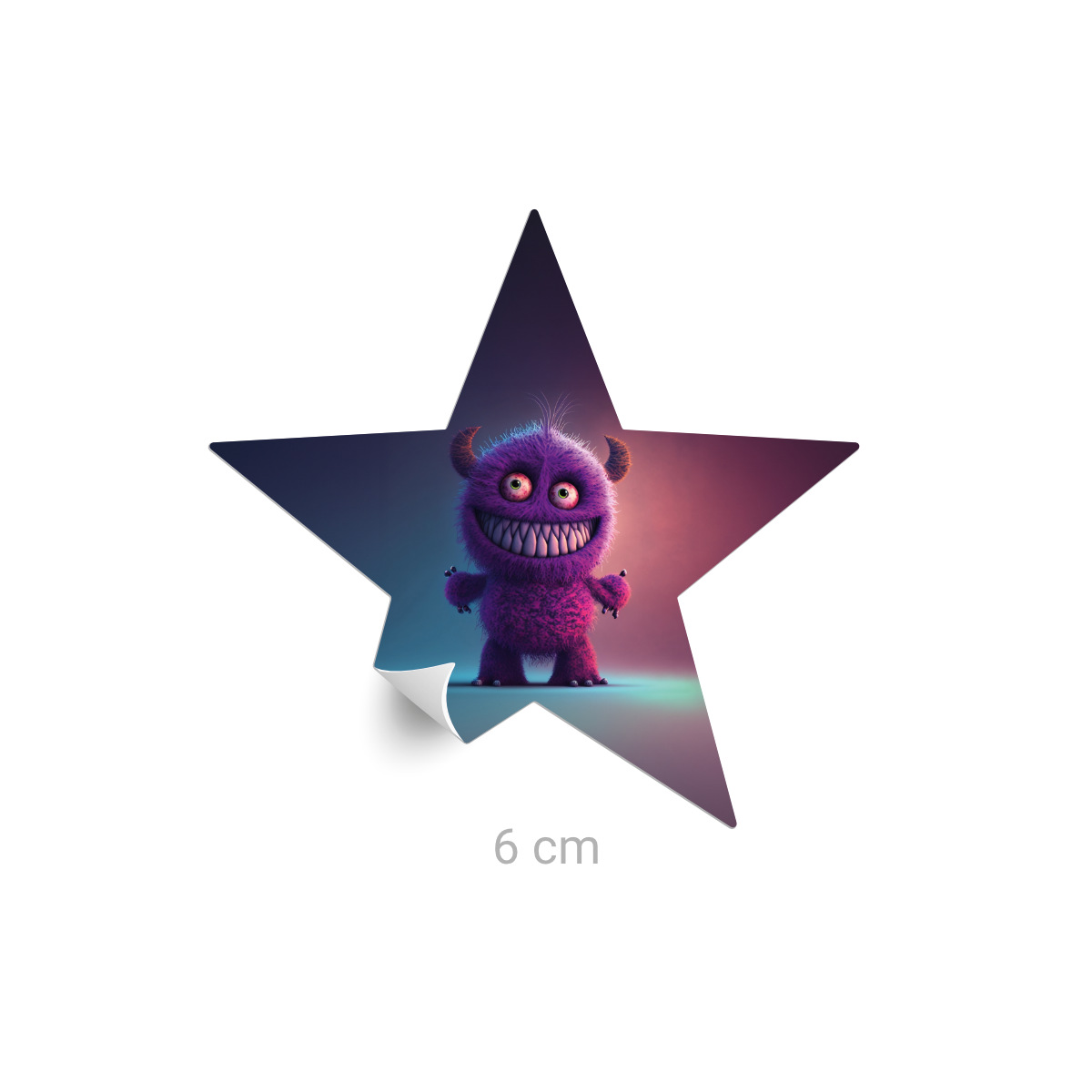 Aufkleber Stern 6 cm