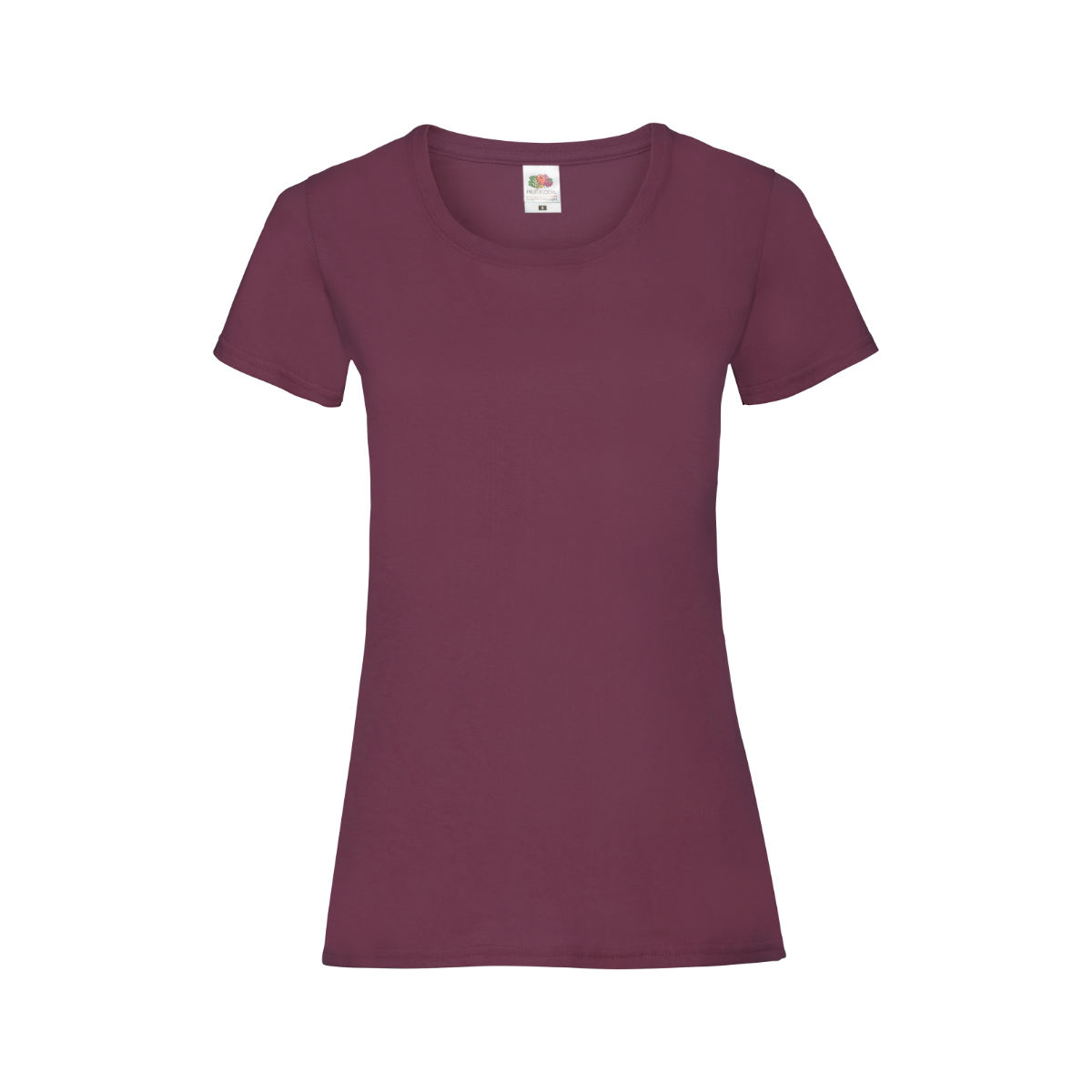 Frauen T-Shirt bedrucken Weinrot XL