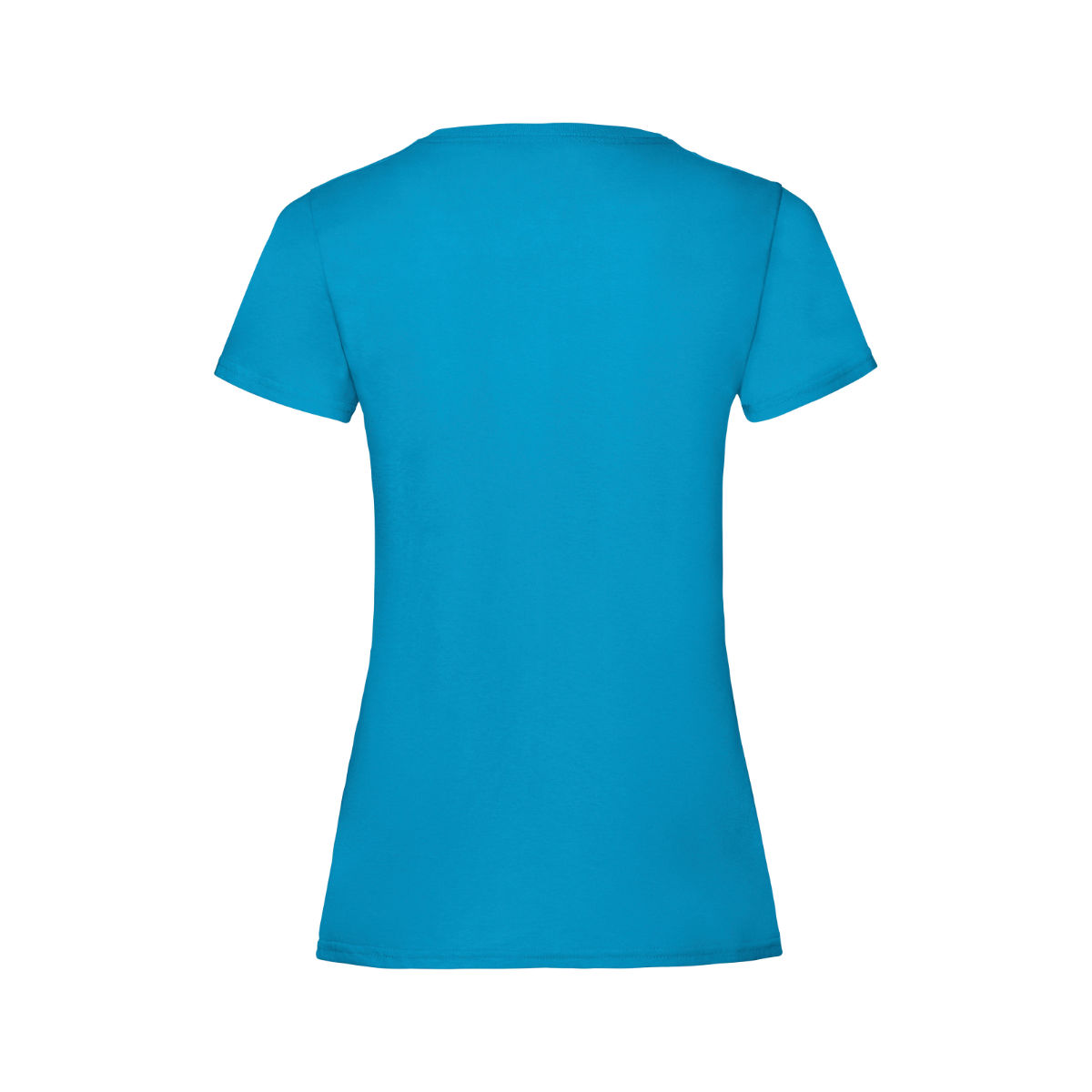 Frauen T-Shirt bedrucken Azurblau XL