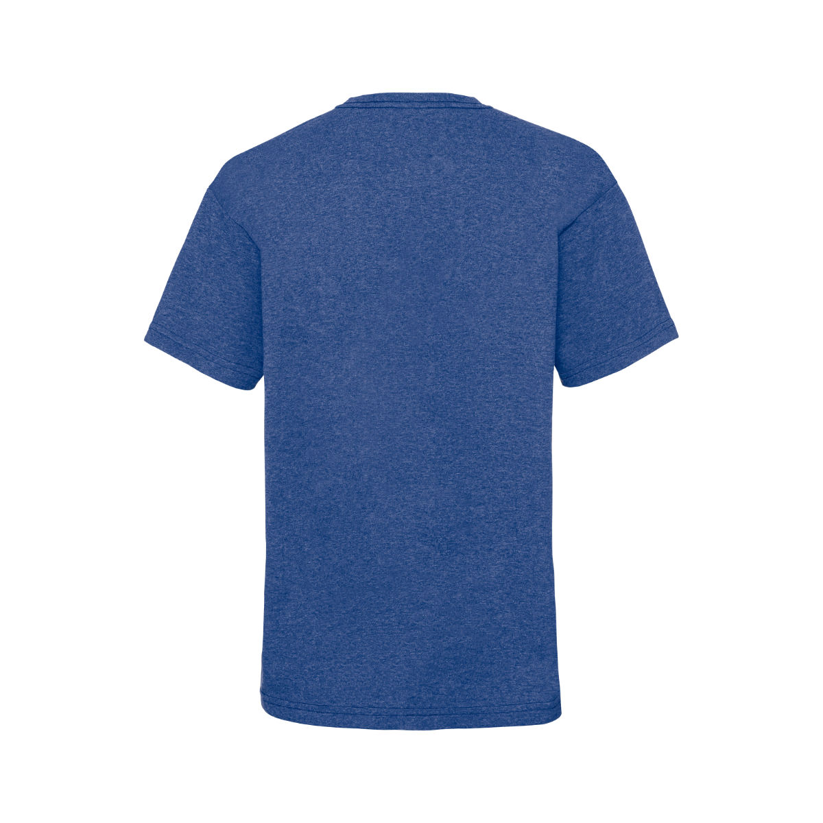 Kinder T-Shirt bedrucken Royalblau meliert 164