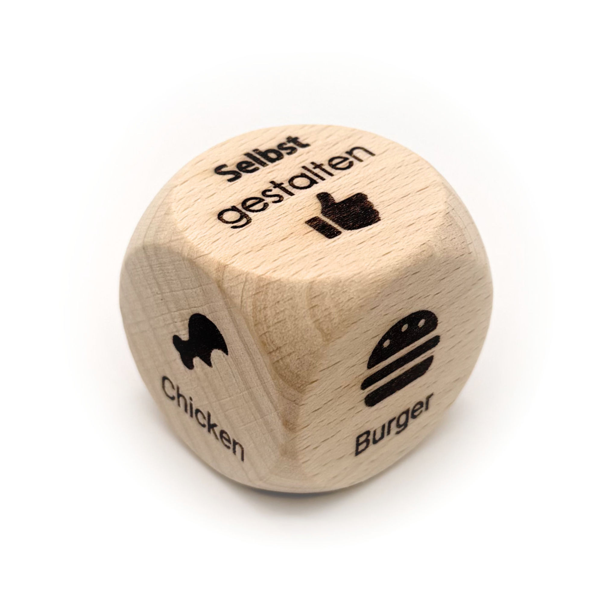 Entscheidungswürfel / Holzwürfel mit Gravur 4 cm