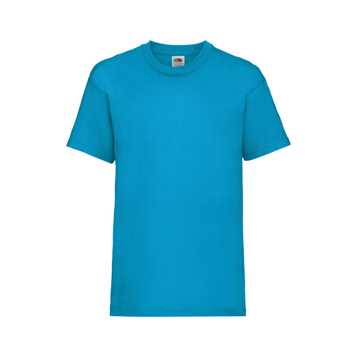Kinder T-Shirt bedrucken Azurblau 116