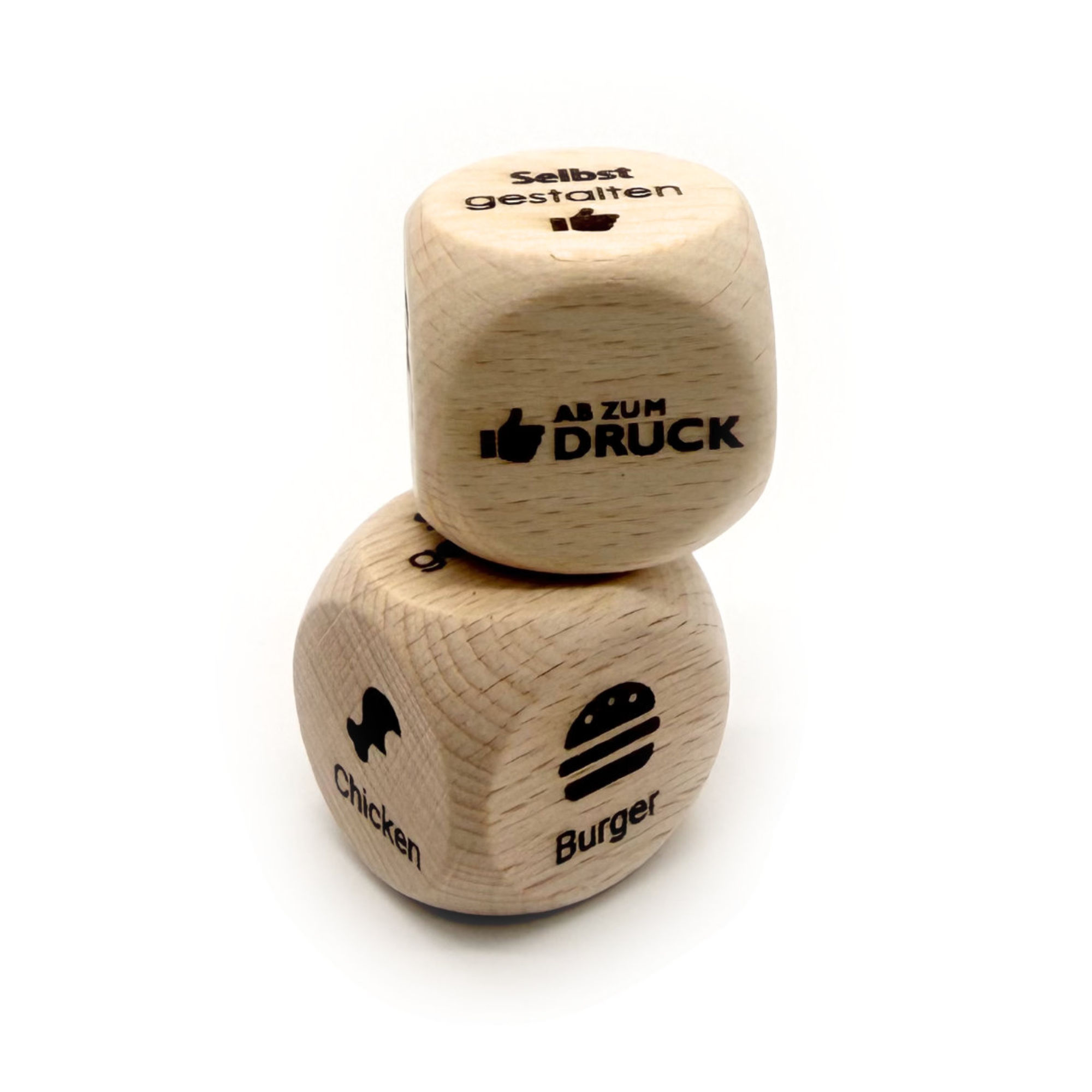 Entscheidungswürfel / Holzwürfel mit Gravur 3 cm